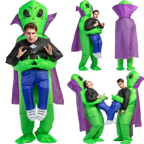 Disfraz inflable de Alien y Green ET para adultos y niños disfraz