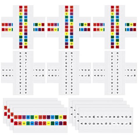 20 Sheets Of Colored Alphabet Tabs Small Sticky Tabs Notepad Page