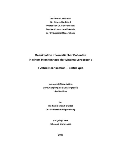 Ausfüllbar Online epub uni regensburg Reanimation internistischer