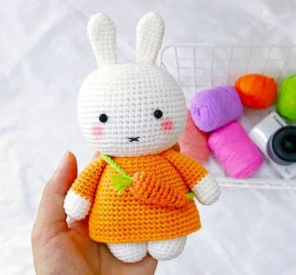 Hase Mit Karotte PDF Amigurumi Anleitung Kostenlos