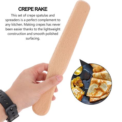 Pcs Pancake Cooking Utensils Wooden Spatula Tortilla Rake Batter