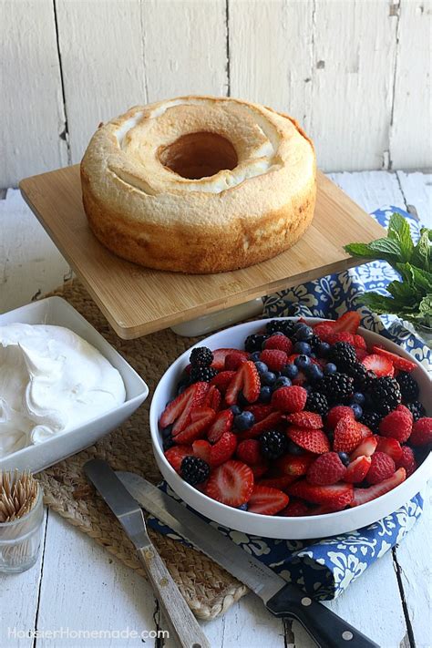 Angel Food Cake with Berries - Hoosier Homemade