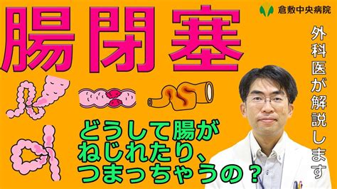 腸閉塞が起こる原因や症状って何？どんな種類があるの？ 倉敷中央病院 外科 Youtube