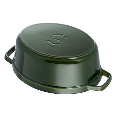 STAUB Cocotte Fonte Ovale 29 Cm Vert Basilic Majolique 4 2 L