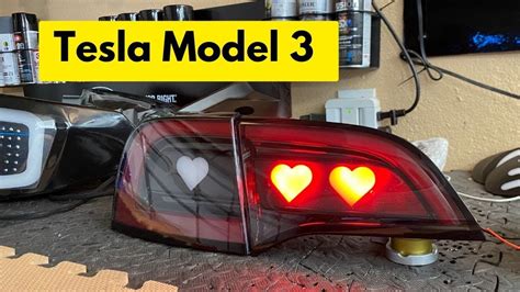 Custom Tesla Heart Tail Lights Youtube