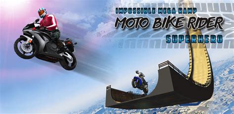 impossible méga rampe moto bicyclette cavalier super héros 3D gratuit