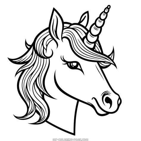 Unicorn Horn Coloring Page My Coloring Page