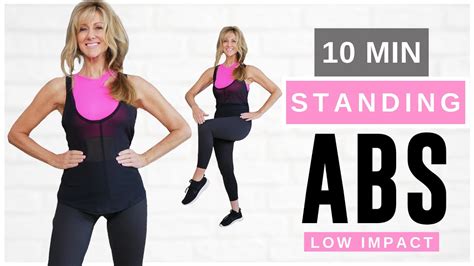 10 Minute Standing Abs Indoor Workout For Women Over 50 Burn Belly Fat Youtube