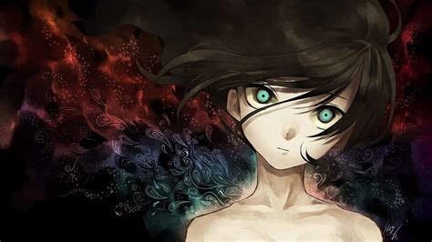 Boy With Black Hair And Green Eyes Anime Character Anime Boy Eyes Hd