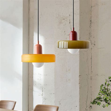 Bauhaus Pendant Light In Colored Glass Misterlamp Australia