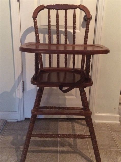 Vintage Wooden High Chair Jenny Lind Antique High Chair Etsy Wooden