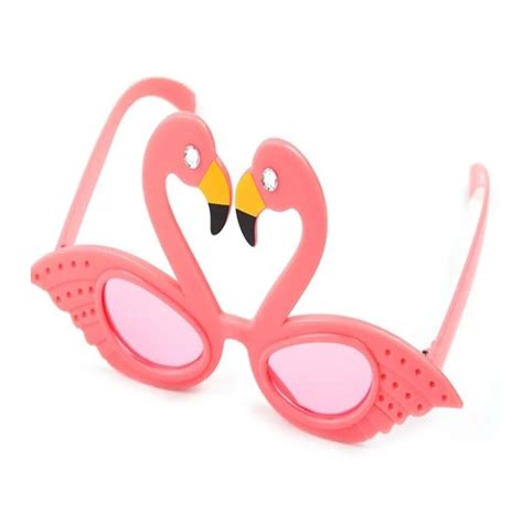 Funny Hawaii Beach Pink Flamingo Glasses Novelty Birthday Flamingos