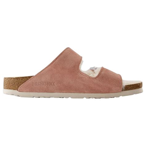 Arizona Shearling Sandals Birkenstock Wool Pink Clay Ref 931483 Joli Closet