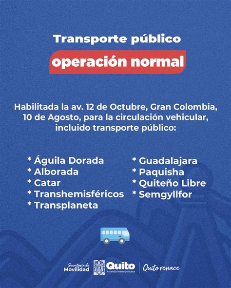 Sec Movilidad Quito On Twitter Atenci N Se Informa A La