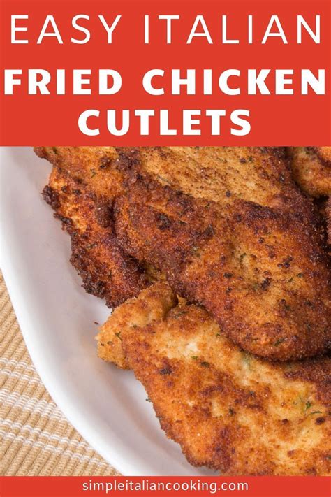 Try Easy Italian Fried Chicken Cutlets Recipe Italian Style Recipe Chicken Cutlet Recipes