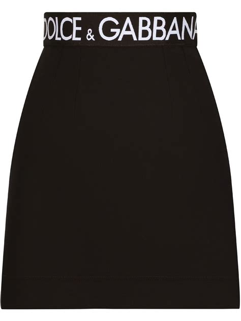 Dolce And Gabbana Logo Waistband Mini Skirt Farfetch