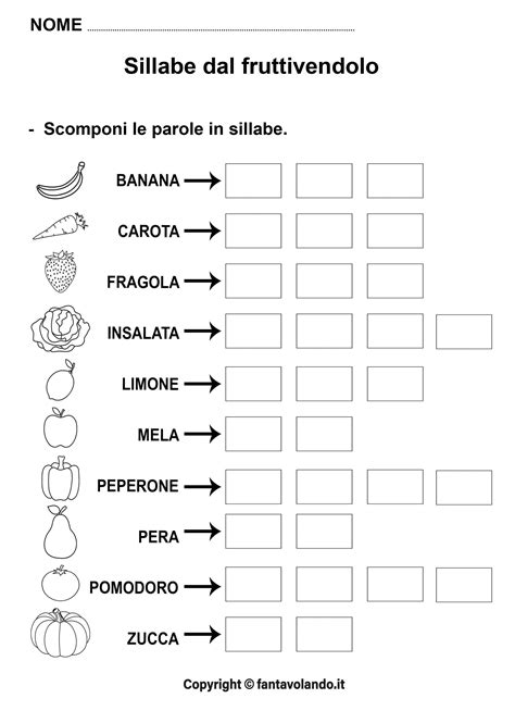 Schede Didattiche Di Italiano La Divisione In Sillabe Artofit