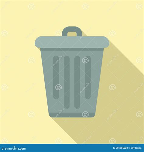 Vector Plano Del Icono De La Papelera De Reciclaje Interfaz Web