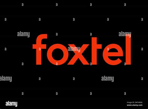 Foxtel Logo Black Background Stock Photo Alamy