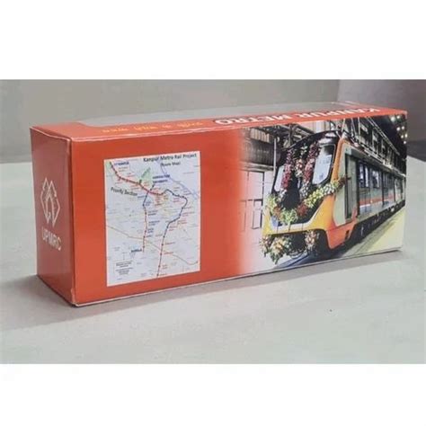 Orange Base Printed Sbs Paper Metro Rail Toy Packaging Box At Rs 14