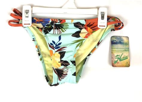 Hobie Womens Floral Hipster Bikini Bottom Size Extra Small For Sale