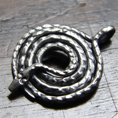Forged Silver Snake Pendant – Taitaya Forge
