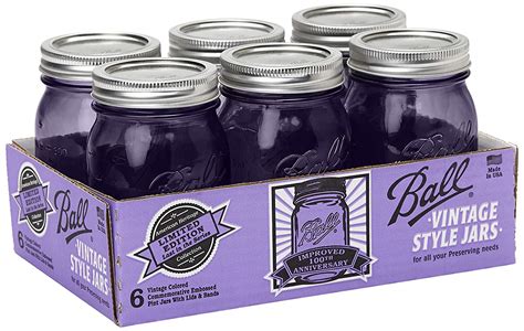 Authentic Purple Ball Mason 100TH Anniversary Vintage Style Pint Jar