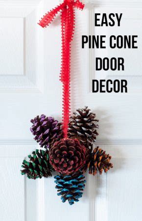 Easy Glittered Pinecone Door Hanger Pretty Handy Girl