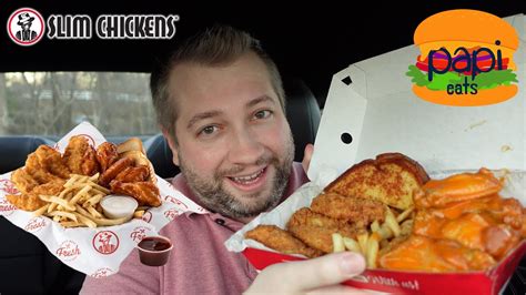 Slim Chickens Chicken Tenders Wings Fries Sauces Toast Review Charlotte Nc Youtube