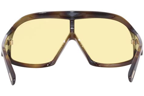 Tom Ford Cassius Tf965 52e Sunglasses Mens Shiny Havanayellow Pilot 78 04 125