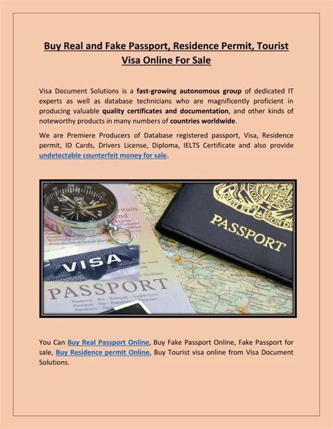 Ppt Buy Real And Fake Passport Residence Permit Tourist Visa Online For Sale Powerpoint