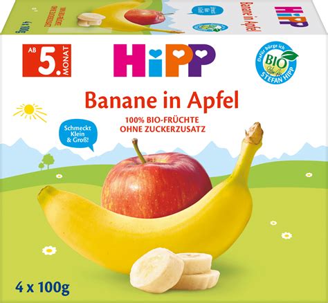 Hipp Fr Chte Banane In Apfel Nach Dem Monat X G Kg