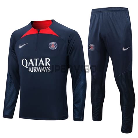 Sudadera De Entrenamiento Psg Kit Azul Marino Rojo Supervigo