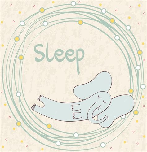 Спящий слон | Премиум векторы