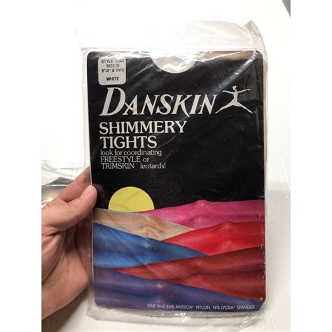 Vintage Danskin Shimmery Tights White Size D 1242 Etsy