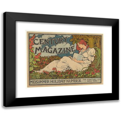 Louis Rhead X Black Modern Framed Museum Art Print Titled Century