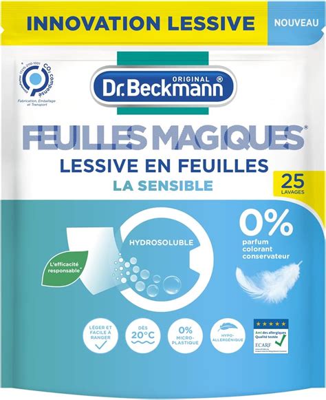 Dr Beckmann Feuilles Magiques Lessive En Feuilles La Sensible