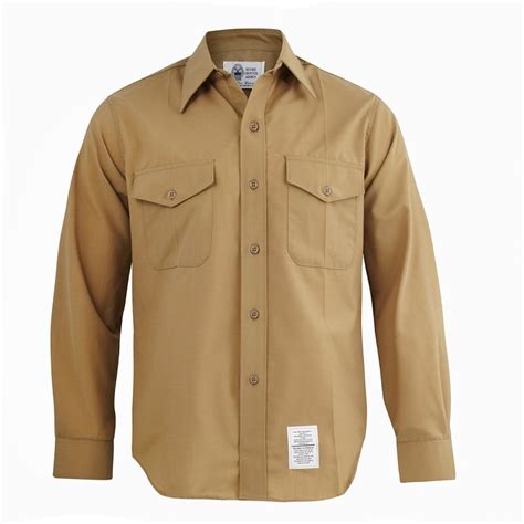 Usmc Marine Corps Service Uniform Charlie Short Sleeve Khaki Tan Shirt