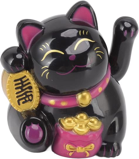 Wedhapy Lucky Cat Waving Armwaving Cat 2pcs Solar Powered Chinese Cat