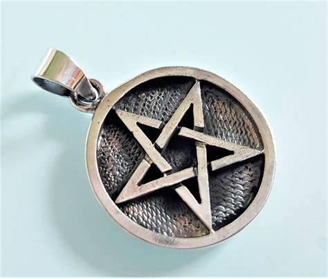 Pentagram 925 Sterling Silver Pendant Star Sacred Symbol Talisman