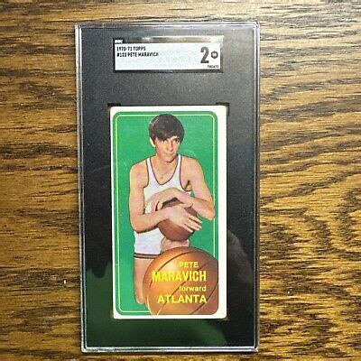 1970 71 Topps Pete Maravich RC 123 SGC 2 LSU Hawks Jazz Celtics HOF