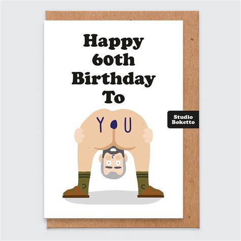 Buy Studio Boketto Th Birthday Card For Men Funny Th Birthday Card