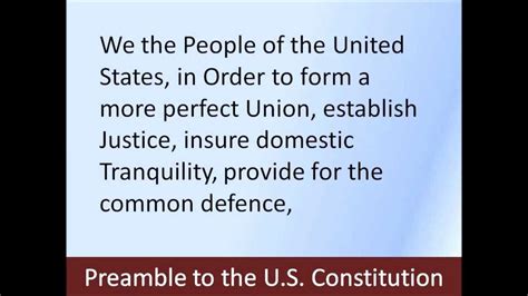 The Constitution Preamble