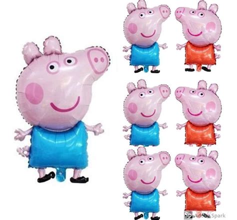 Globos De Peppa Pig Kit X 7 Incluye Gigantes 85 Cm 450 00 En