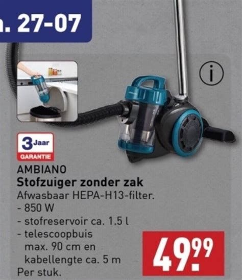 Ambiano Stofzuiger Zonder Zak Aanbieding Bij Aldi