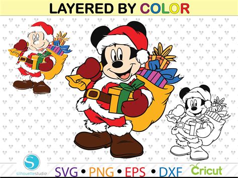 Mickey Mouse Christmas Svg Mickey Mouse Clipart Mickey Christmas Svg