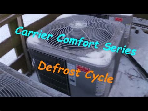 2017 Carrier Comfort Heat Pump Defrost Cycle Steam Show YouTube