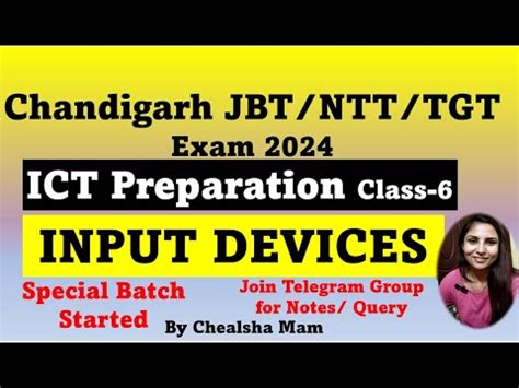 Computer Input Device Ict Class For Chandigarh Jbt Ntt Tgt Exam