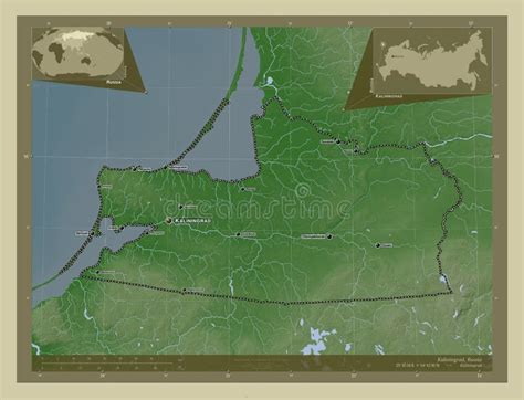 kaliningrad russia wiki labelled points  cities stock illustration illustration