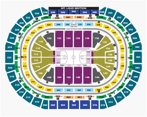 Denver Nuggets Transparent Image - Hockey Pepsi Center Seating Chart ...